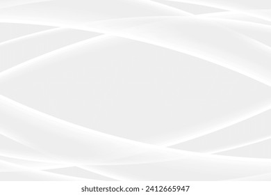 Modern White Wave Lines Pattern Abstract Background. Modern Banner. Wallpaper. Vector Illustration. Frame
