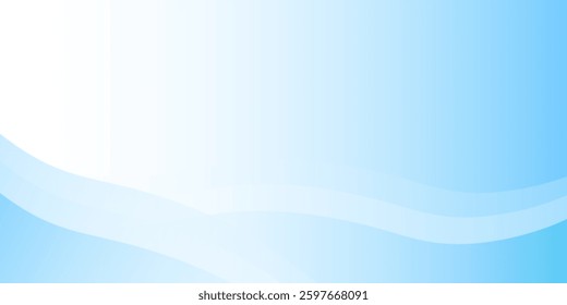 Modern white wavy glowing lines on a blue background. Futuristic digital high-technology pattern background modern