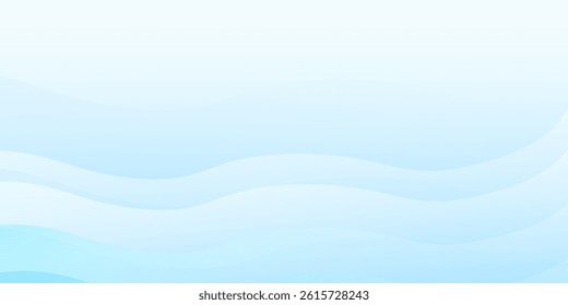 Modern white wavy glowing lines on a blue background. Futuristic digital high-technology abstract simple design art