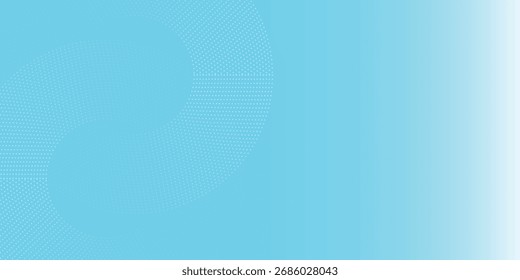 Modern white wavy glowing lines on a blue background. Futuristic digital art circle