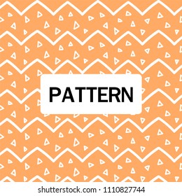 Modern White Zigzag Pattern Orange Background Vector Image
