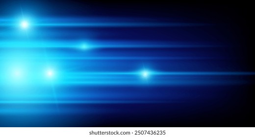 Modern wide abstract technology background with glowing high speed and light effect of motion and speed lines. Futuristic technology of dynamic movement. wireless data transmission over the Internet. 