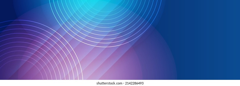 Modern wide background, Hi-tech digital technology concept. Illustration high computer technology on purple and dark blue gradient background. Abstract futuristic design. Sci-fi vector illustration