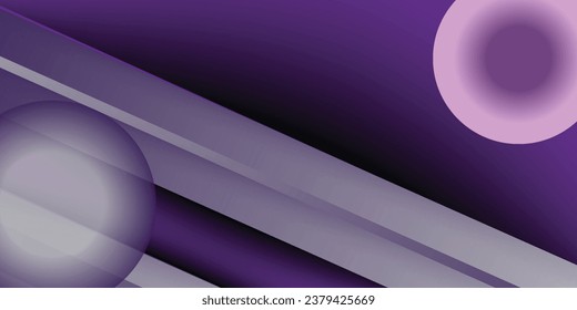 Modern wide Hi-tech digital technology concept. Illustration high computer technology on purple and dark blue gradient background