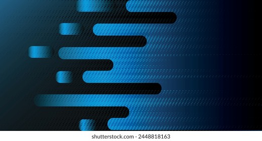 Concepto moderno de tecnología digital de alta tecnología. Ilustración de la alta tecnología informática en el fondo degradado púrpura y azul oscuro.Vector