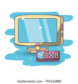 modern wide screen television