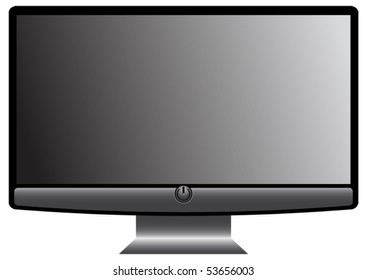 Modern wide-screen television - vector - eps 10