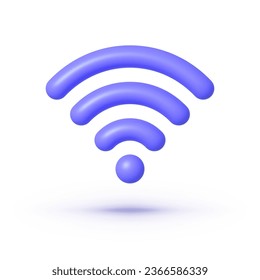 Modern wifi 3d, great design for any purposes. Internet network concept. Vector design element