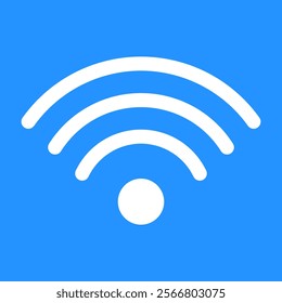 Modern Wi-Fi Icon with Signal Strength, Wireless Connection Symbol