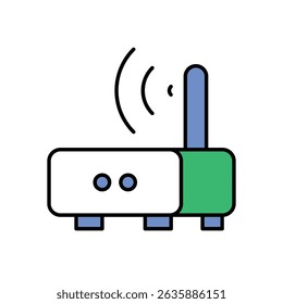 Modem Wifi moderno ícone de vetor ilustração de stock