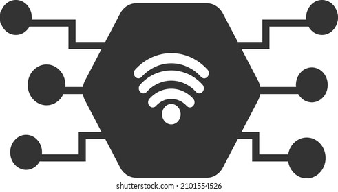 Modern wifi network signal icon vector 