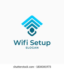 Modern Wifi Protection Logo Icon, Wifi Logo, Network Protection and Maintenance