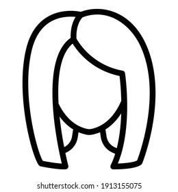 Modern wig icon. Outline modern wig vector icon for web design isolated on white background