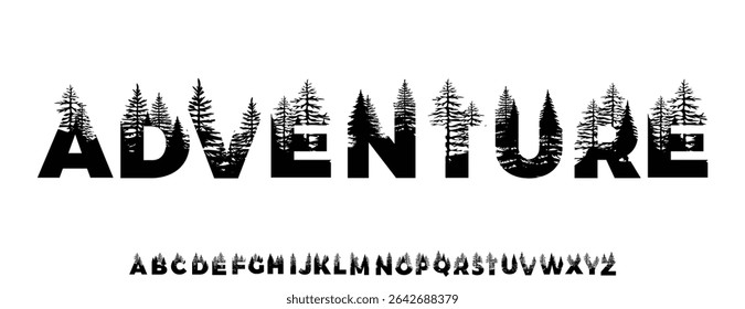 Modern wildness Font. Sans Serif Font. Regular Uppercase Lowercase Typography urban style alphabet fonts for fashion, sport, technology, digital, movie, logo design, vector illustration
