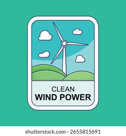 Moderne Windkraftanlagen erzeugen erneuerbare Energie auf grünen Hügeln unter freiem Himmel. Nachhaltige Technologie für eine bessere, umweltfreundlichere Zukunft