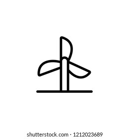 Modern windmill icon