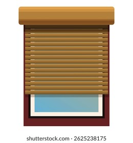 Modern window is being covered by a wooden shutter