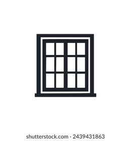 diseño de plantilla de ilustración vectorial de logotipo de empresa de ventana moderna