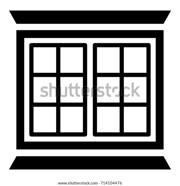 Modern Window Frame Icon Simple Illustration Stock Vector Royalty Free