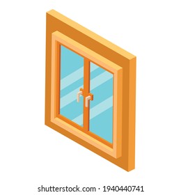 Modern window icon. Isometric illustration of modern window vector icon for web