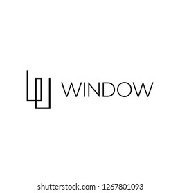 modern window line vector