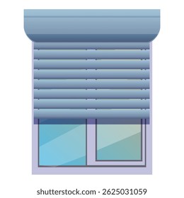 Modern window with a rolling shutter is partially open, allowing soft sunlight to enter the room