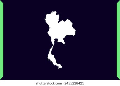 Modern Windows style design concept of map isolated on dark background of Country Thailand - vector illustration