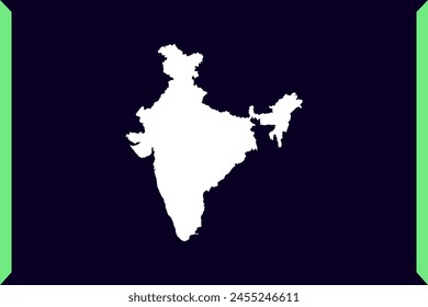 Modern Windows style design concept of map isolated on dark background of Country India - vector illustration