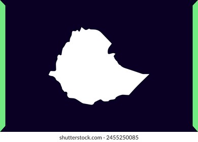 Modern Windows style design concept of map isolated on dark background of Country Ethiopia - vector illustration