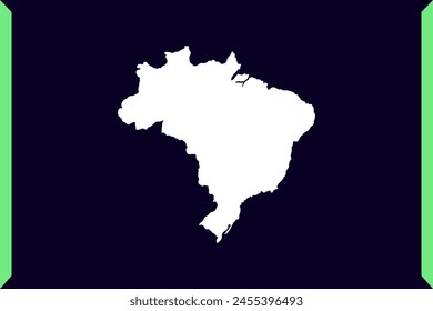 Concepto moderno del diseño del estilo de Windows del mapa aislado en el fondo oscuro de Country Brasil - Ilustración vectorial