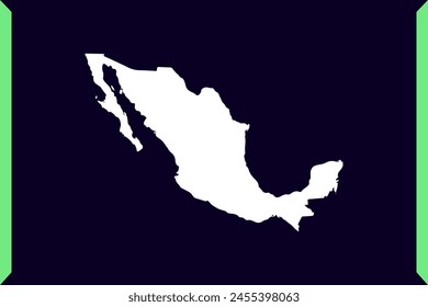 Modern Windows style design concept of map isolated on dark background of Country Mexico - vector illustration