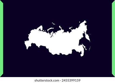 Modern Windows style design concept of map isolated on dark background of Country Russia - vector illustration