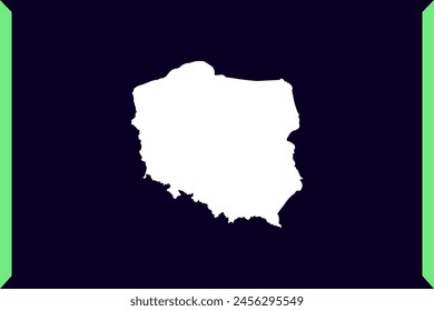 Modern Windows style design concept of map isolated on dark background of Country Poland - vector illustration