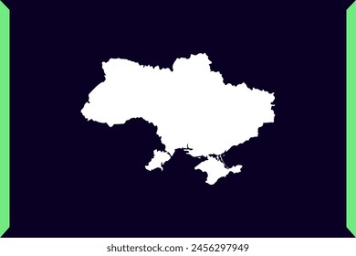 Modern Windows style design concept of map isolated on dark background of Country Ukraine - vector illustration