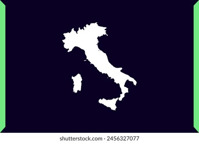 Concepto moderno del diseño del estilo de Windows del mapa aislado en el fondo oscuro de Country Italia - Ilustración vectorial
