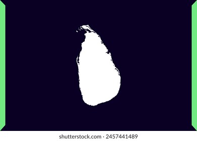 Modern Windows style design concept of map isolated on dark background of Country Sri Lanka - vector illustration