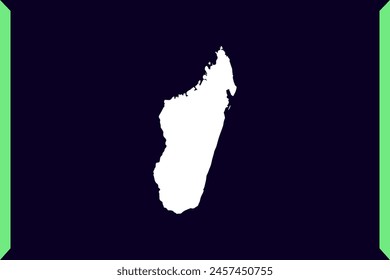 Modern Windows style design concept of map isolated on dark background of Country Madagascar - vector illustration