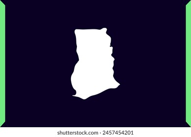 Modern Windows style design concept of map isolated on dark background of Country Ghana - vector illustration
