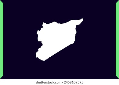 Modern Windows style design concept of map isolated on dark background of Country Syria - vector illustration