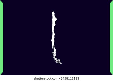 Modern Windows style design concept of map isolated on dark background of Country Chile - vector illustration