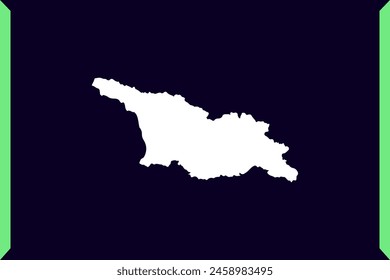 Concepto moderno del diseño del estilo de Windows del mapa aislado en el fondo oscuro de Country Georgia - Ilustración vectorial