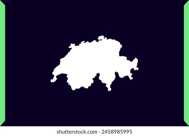 Concepto moderno del diseño del estilo de Windows del mapa aislado en el fondo oscuro de Country Suiza - Ilustración vectorial