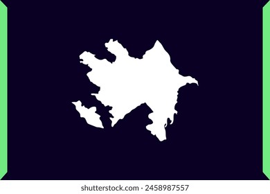 Modern Windows style design concept of map isolated on dark background of Country Azerbaijan - vector illustration