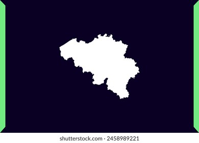 Modernes Windows-Stil-Design-Konzept der Karte isoliert auf dunklem Hintergrund des Countrys Belgien - Vektorillustration