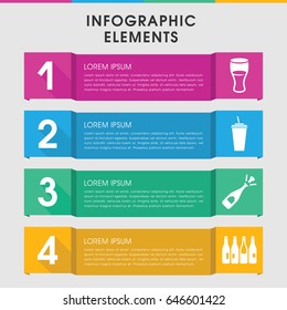 Modern wine infographic template. infographic design with wine icons includes bottle, opened champagne. can be used for presentation, diagram, annual report, web design.