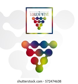  modern wine label logo with multicolored design 