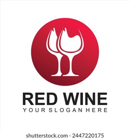 modern Wine logo design template.vector illustration of icon-vector