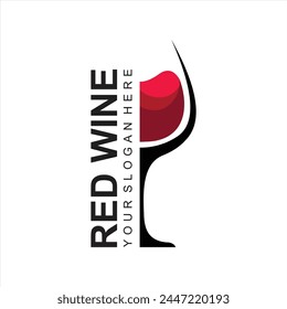 modern Wine logo design template.vector illustration of icon-vector