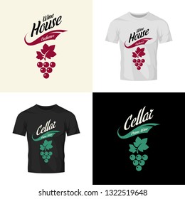 Modern wine vector isolated logo collection for tavern, restaurant, house, shop, store, club and cellar. Premium quality vinery logotype illustration set. Fashion brand badge design template bundle.