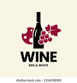 Modern wine vector logo sign for tavern, restaurant, house, shop, store, club and cellar isolated on light background. Premium quality vinery logotype illustration. Fashion brand badge design template